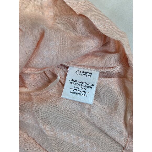 Mitto Shop Crop Tank Top Short Flowy Peach Textured Womens Small NWT - Picture 4 of 9